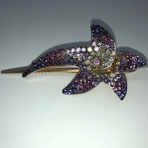 🎉HP🎉VioletLavOmbré StarfishGoldHairClaw 4.5"